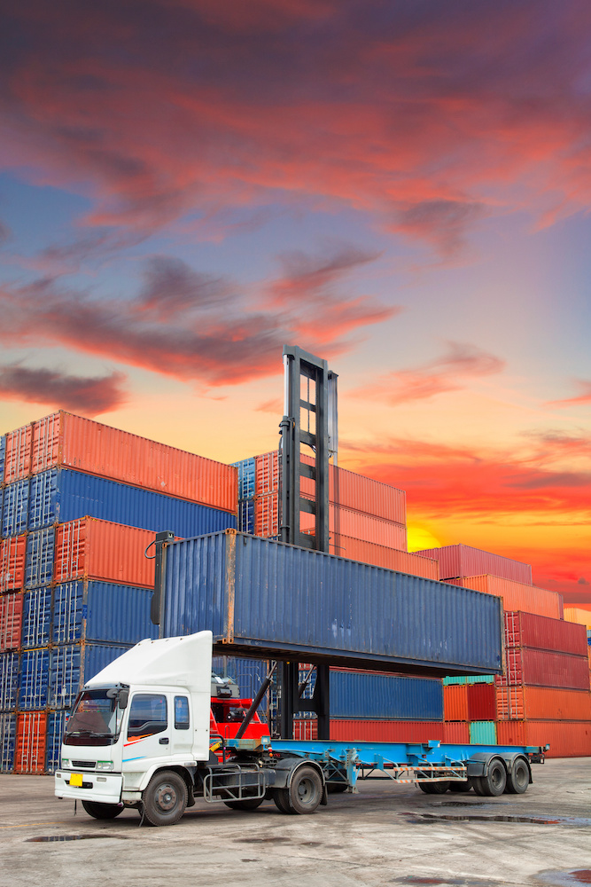 Container Transport Moving by Truck Save on Transport Service